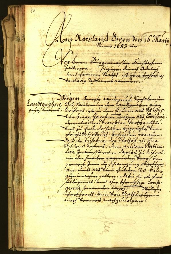 Civic Archives of Bozen-Bolzano - BOhisto Minutes of the council 1683 