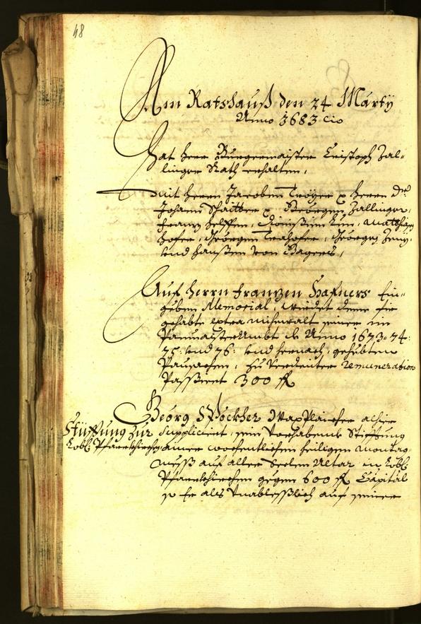 Stadtarchiv Bozen - BOhisto Ratsprotokoll 1683 