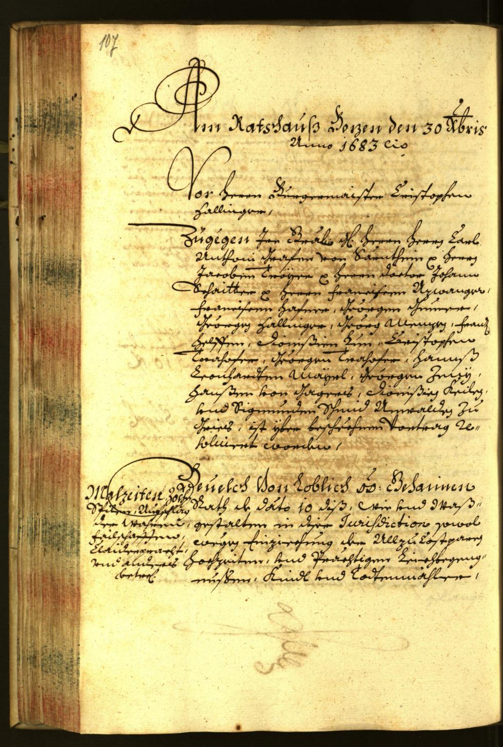 Civic Archives of Bozen-Bolzano - BOhisto Minutes of the council 1683 