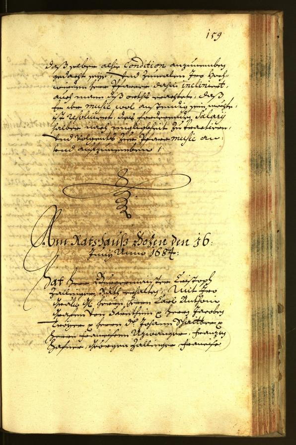 Stadtarchiv Bozen - BOhisto Ratsprotokoll 1684 