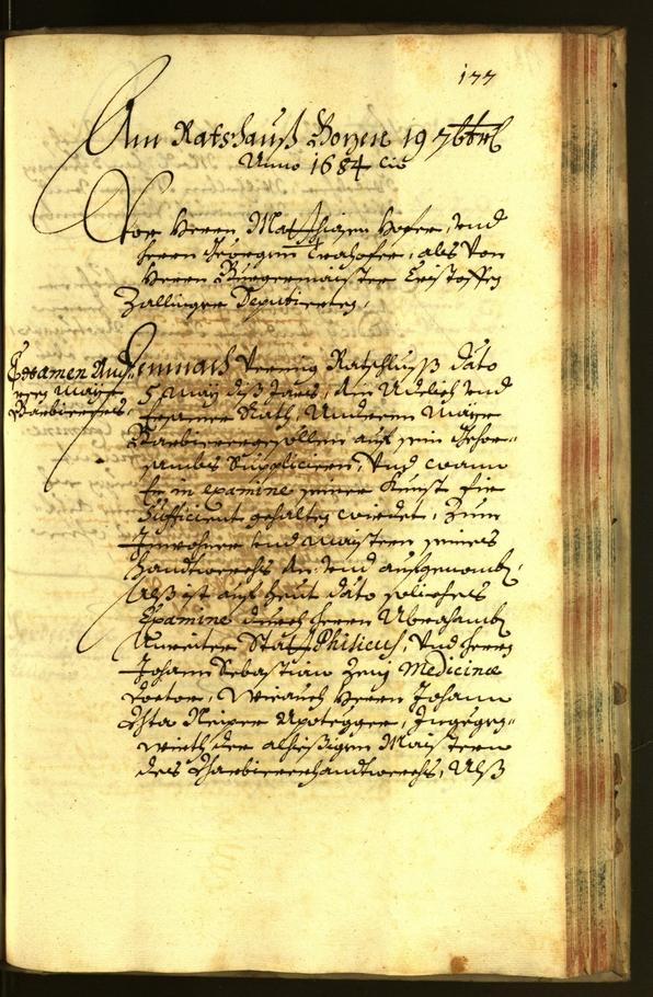 Stadtarchiv Bozen - BOhisto Ratsprotokoll 1684 