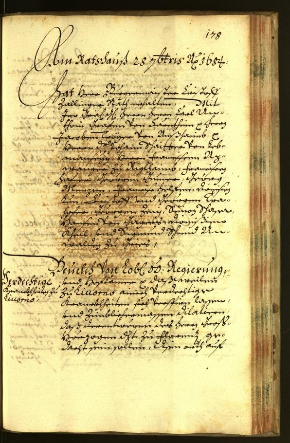 Stadtarchiv Bozen - BOhisto Ratsprotokoll 1684 