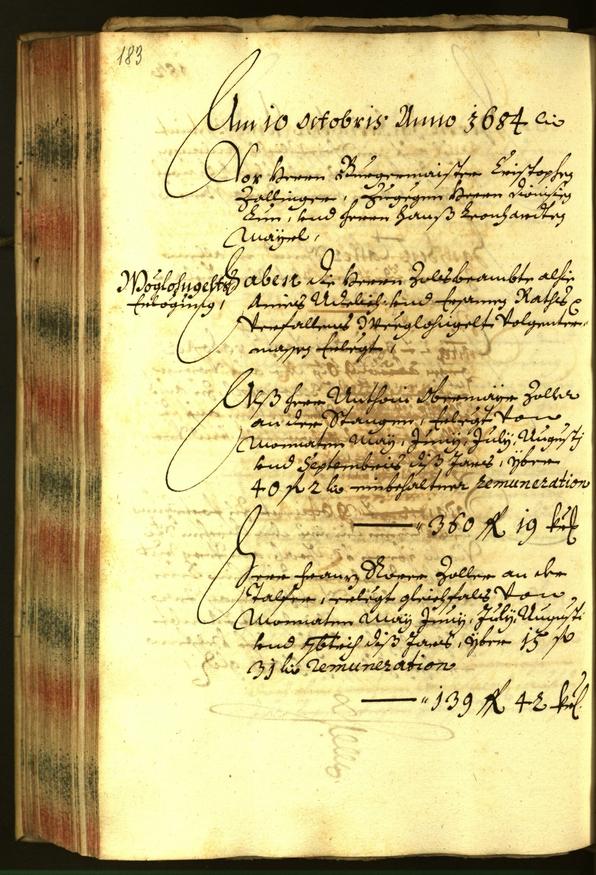 Stadtarchiv Bozen - BOhisto Ratsprotokoll 1684 