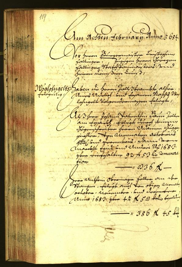 Stadtarchiv Bozen - BOhisto Ratsprotokoll 1684 