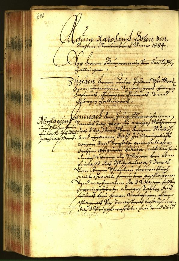 Civic Archives of Bozen-Bolzano - BOhisto Minutes of the council 1684 