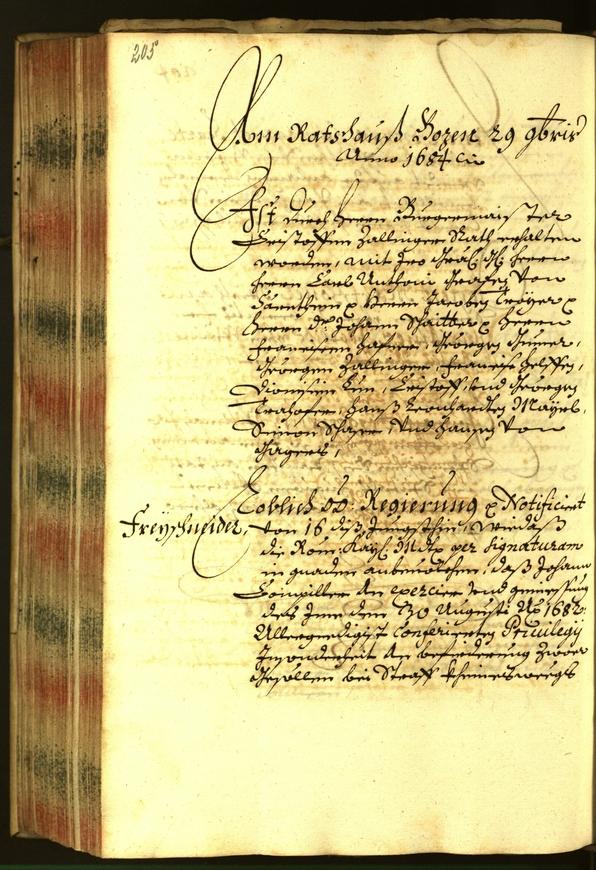 Civic Archives of Bozen-Bolzano - BOhisto Minutes of the council 1684 