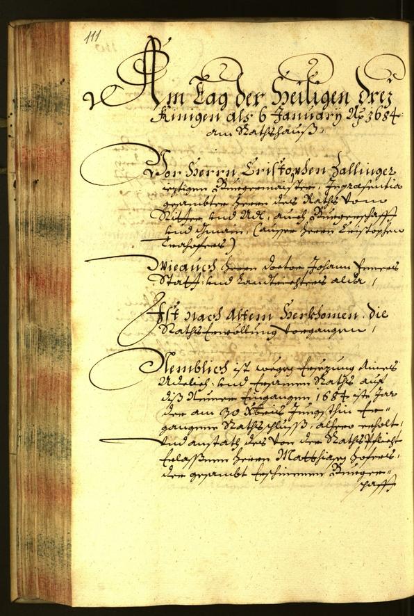 Stadtarchiv Bozen - BOhisto Ratsprotokoll 1684 