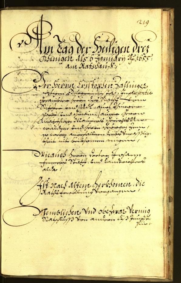 Stadtarchiv Bozen - BOhisto Ratsprotokoll 1684 