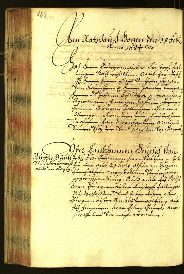 Archivio Storico della Città di Bolzano - BOhisto protocollo consiliare 1684 