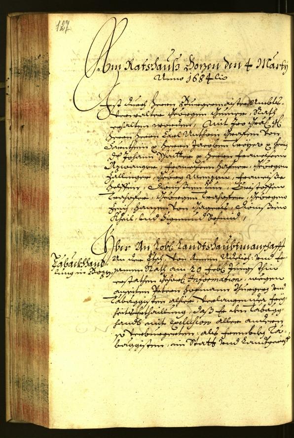 Archivio Storico della Città di Bolzano - BOhisto protocollo consiliare 1684 