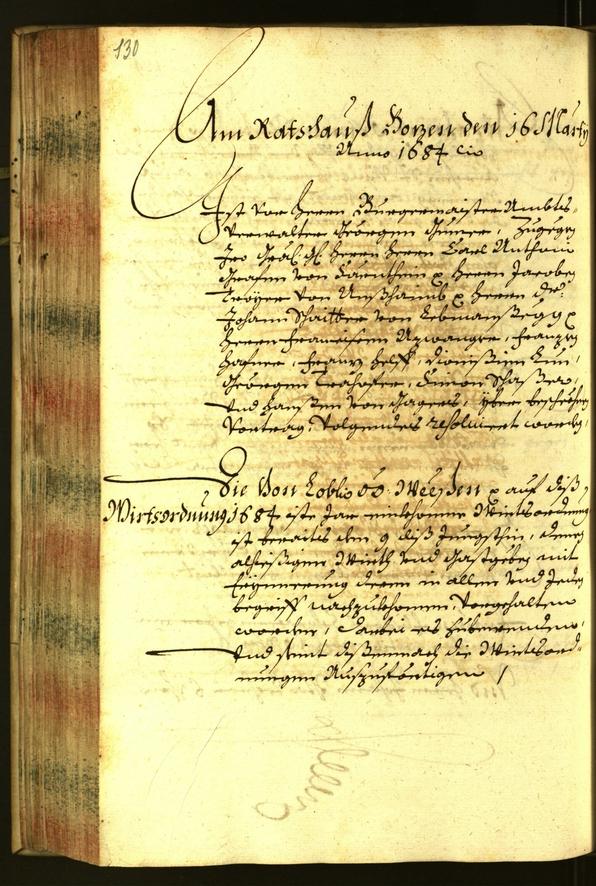 Civic Archives of Bozen-Bolzano - BOhisto Minutes of the council 1684 