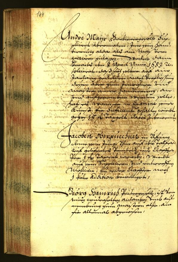 Stadtarchiv Bozen - BOhisto Ratsprotokoll 1684 