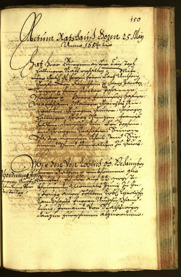 Stadtarchiv Bozen - BOhisto Ratsprotokoll 1684 