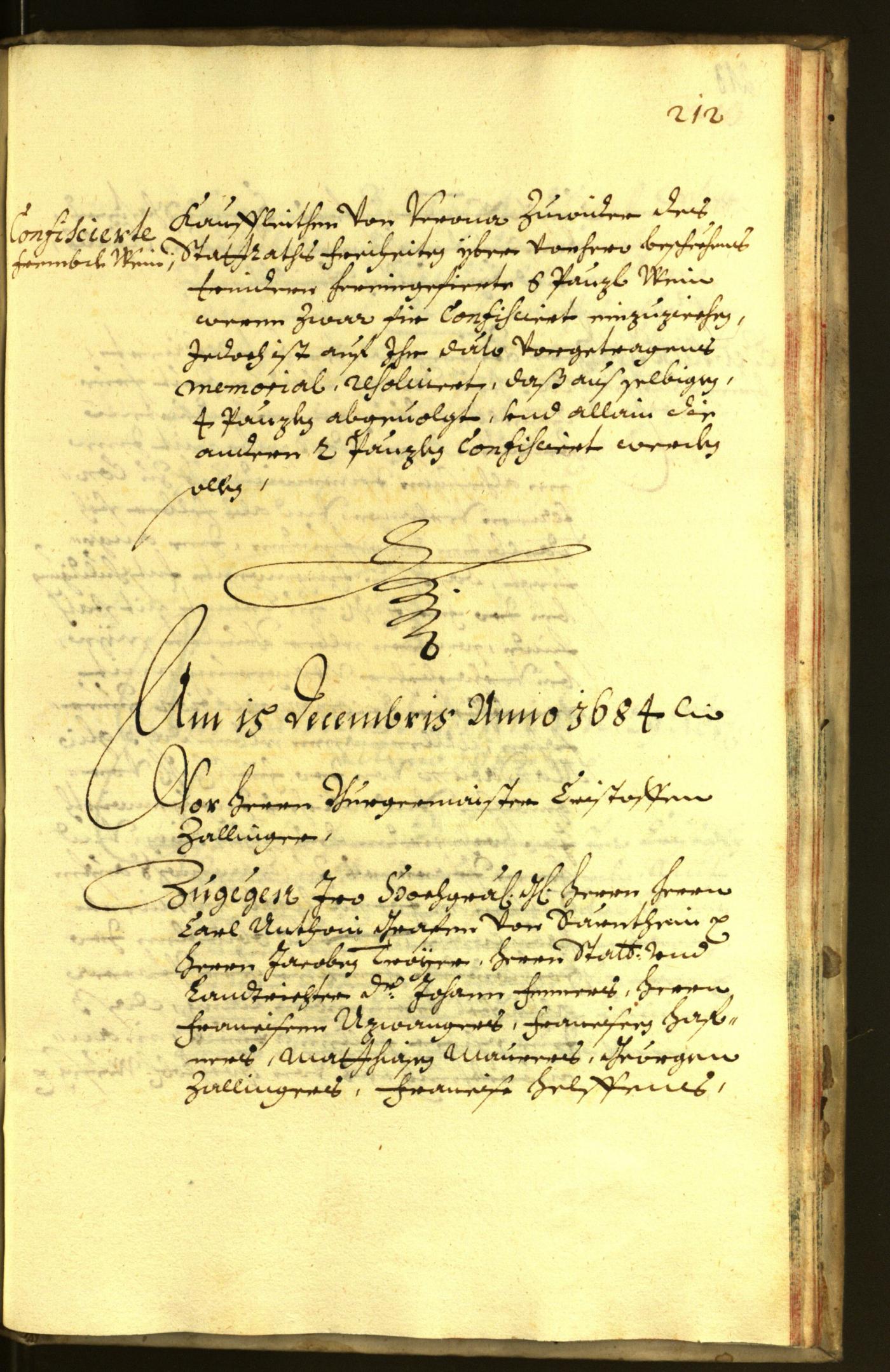 Stadtarchiv Bozen - BOhisto Ratsprotokoll 1684 