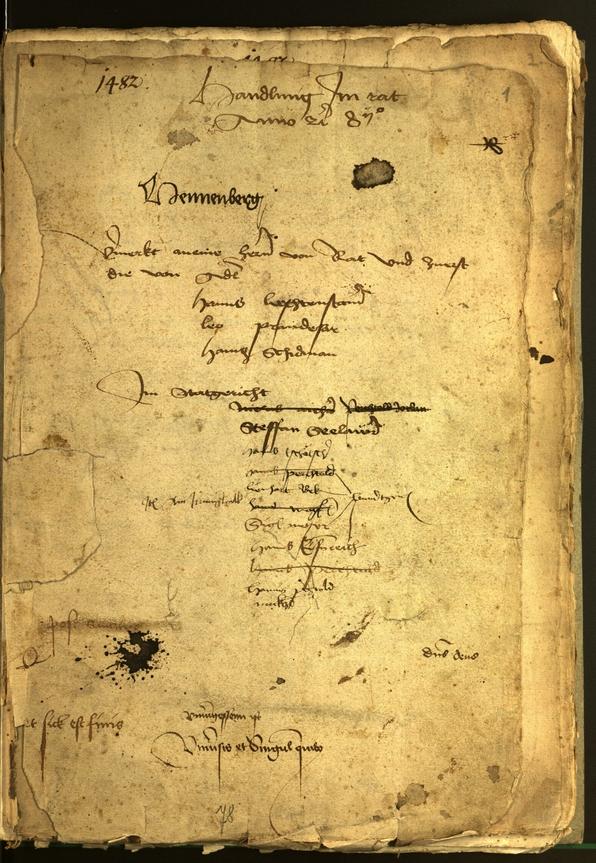 Archivio Storico della Città di Bolzano - BOhisto protocollo consiliare 1482 