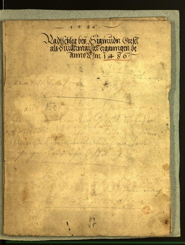 Civic Archives of Bozen-Bolzano - BOhisto Minutes of the council 1486 