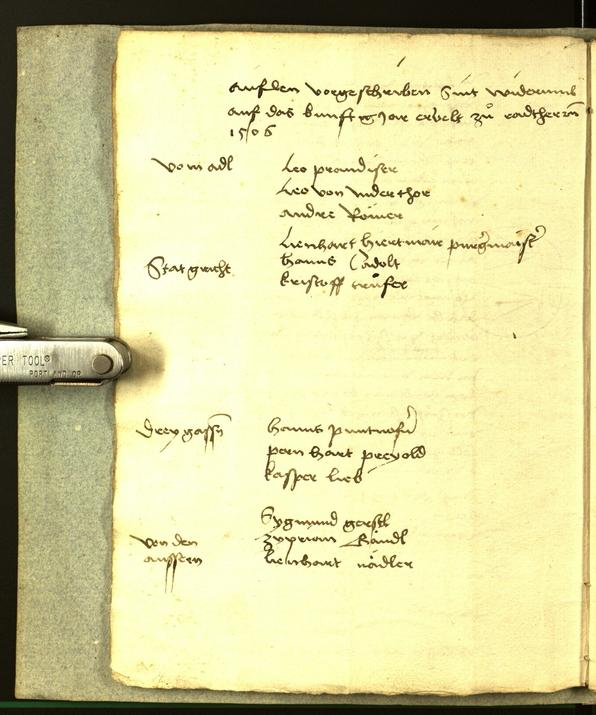 Archivio Storico della Città di Bolzano - BOhisto protocollo consiliare 1506 