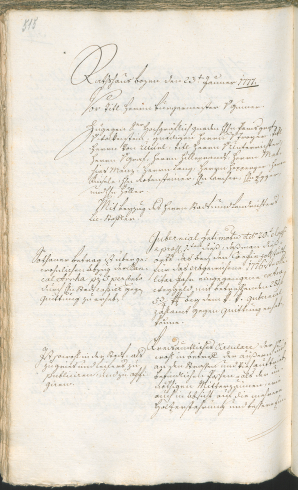 Civic Archives of Bozen-Bolzano - BOhisto Ratsprotokoll 1774/77 