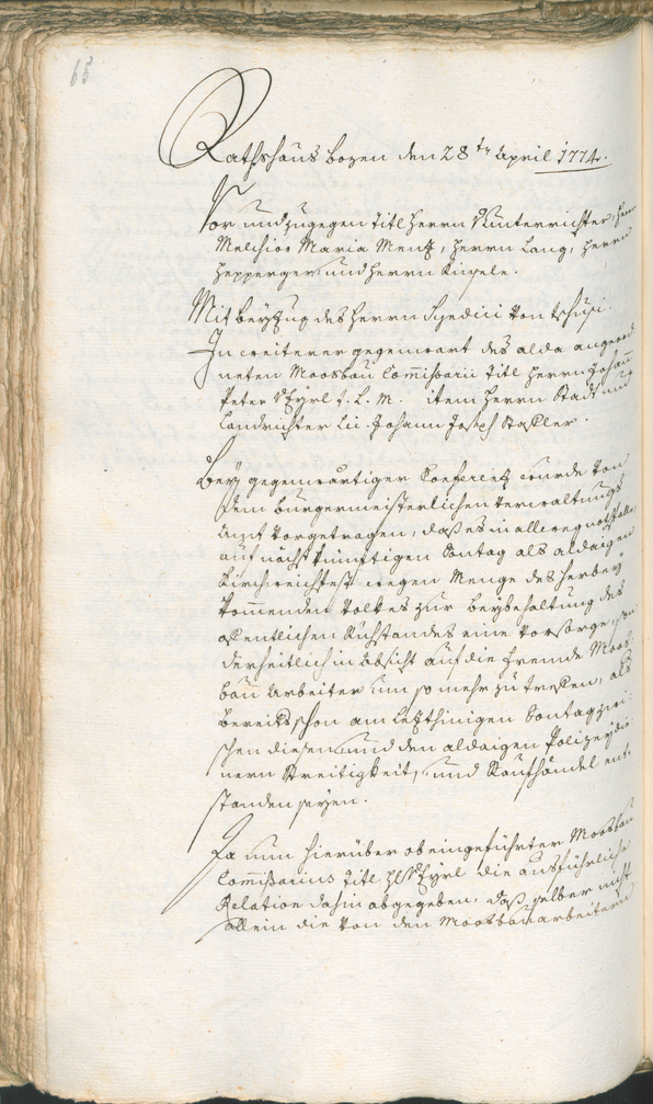 Archivio Storico della Città di Bolzano - BOhisto protocollo consiliare 1774/77 