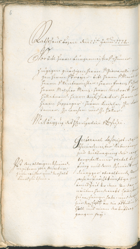 Archivio Storico della Città di Bolzano - BOhisto protocollo consiliare 1774/77 