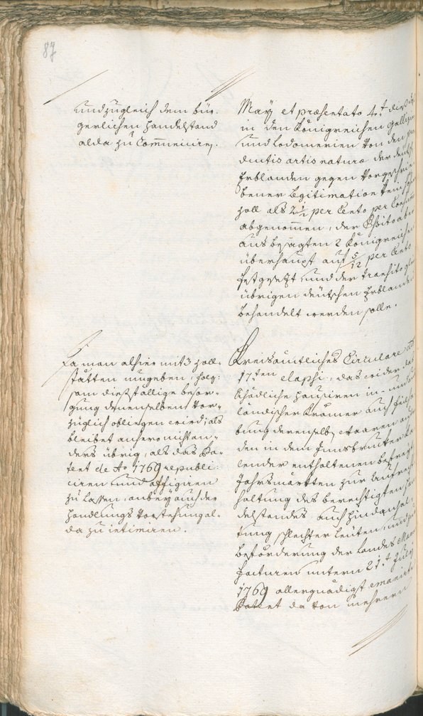 Stadtarchiv Bozen - BOhisto Ratsprotokoll 1774/77 