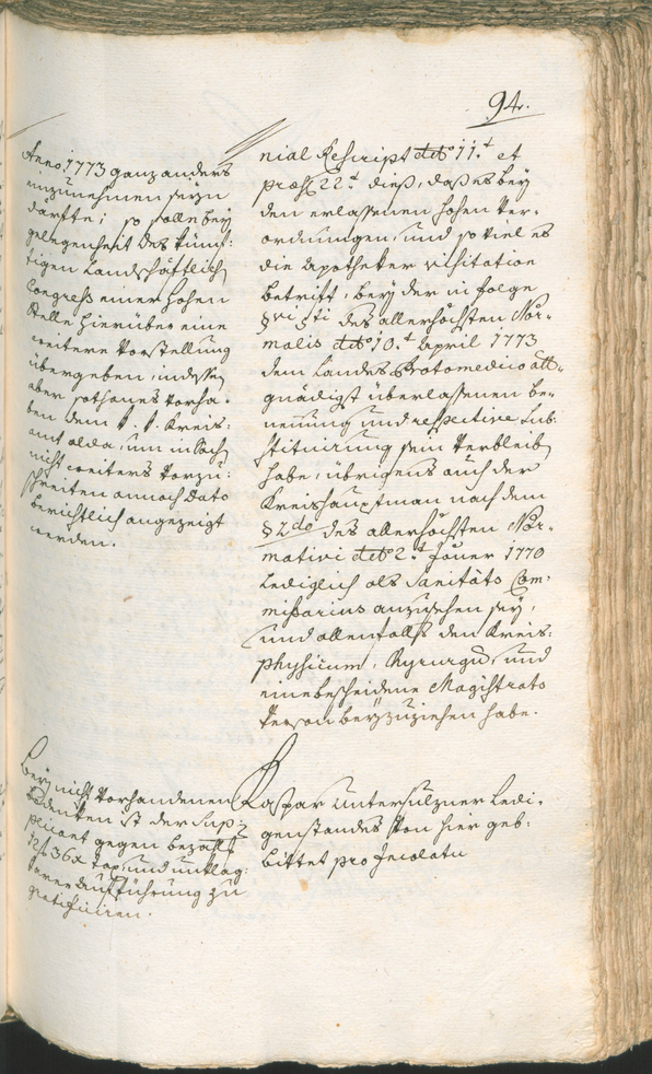 Archivio Storico della Città di Bolzano - BOhisto protocollo consiliare 1774/77 