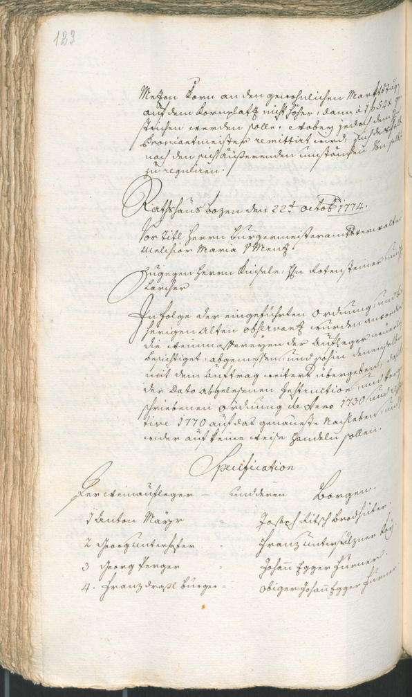 Archivio Storico della Città di Bolzano - BOhisto protocollo consiliare 1774/77 