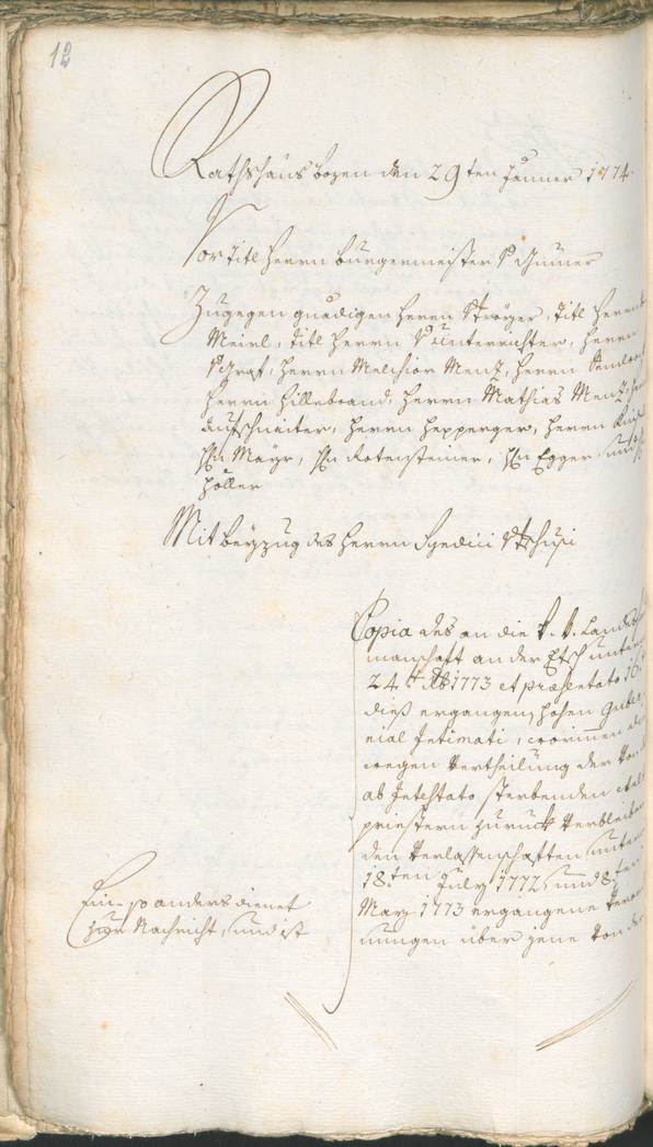 Archivio Storico della Città di Bolzano - BOhisto protocollo consiliare 1774/77 