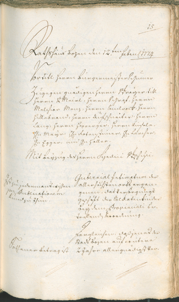 Archivio Storico della Città di Bolzano - BOhisto protocollo consiliare 1774/77 