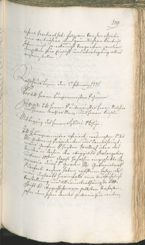 Archivio Storico della Città di Bolzano - BOhisto protocollo consiliare 1774/77 