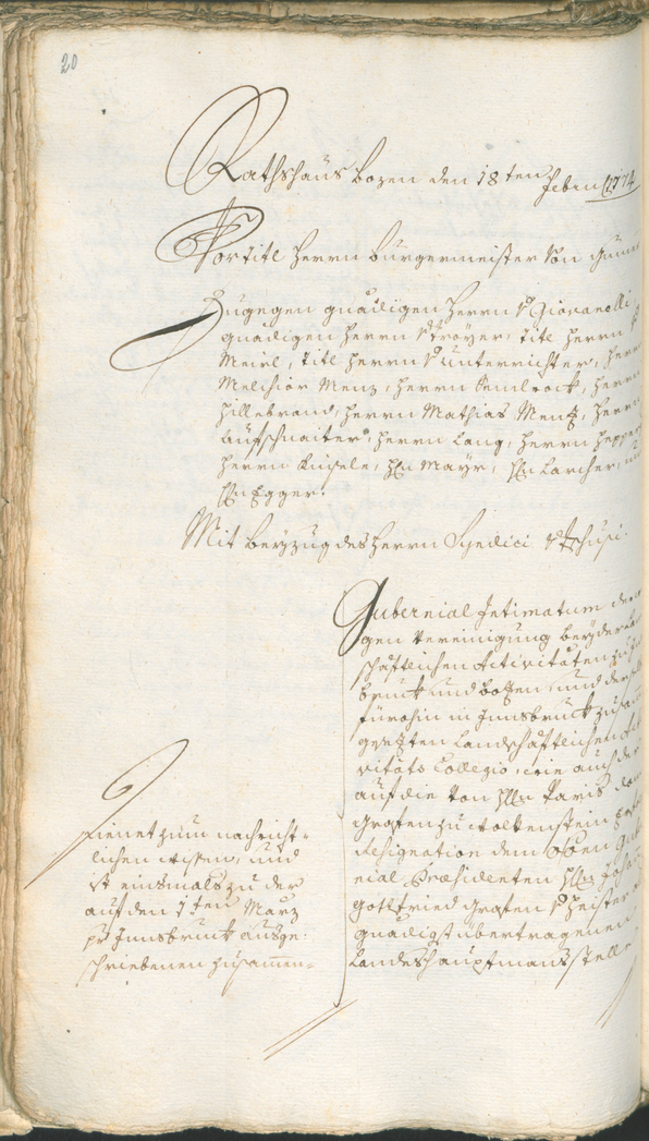 Archivio Storico della Città di Bolzano - BOhisto protocollo consiliare 1774/77 