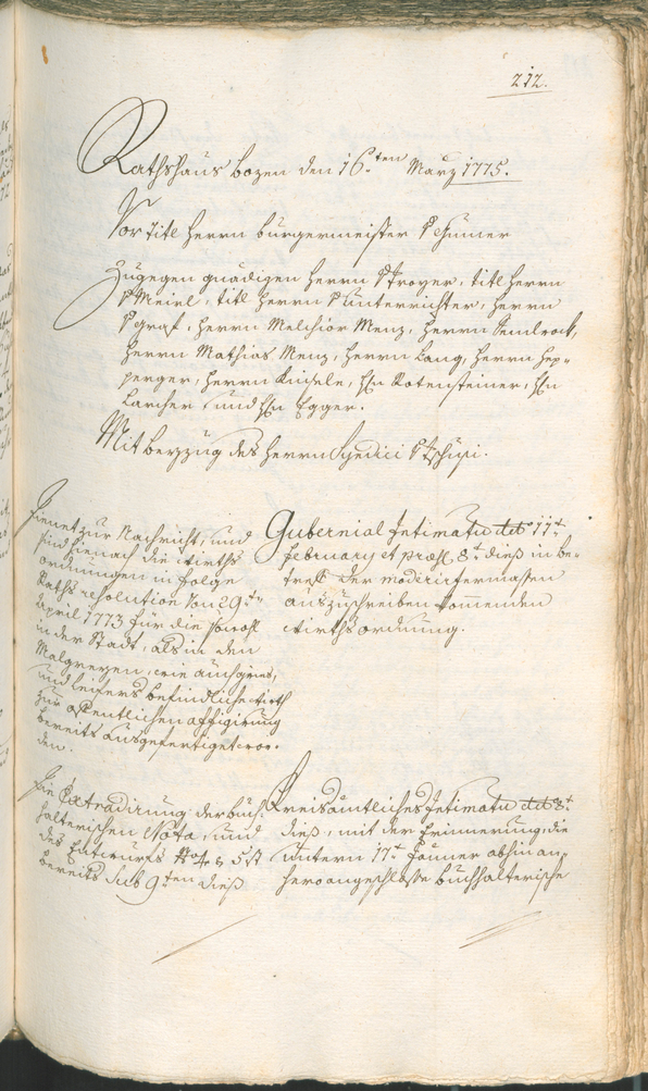 Civic Archives of Bozen-Bolzano - BOhisto Ratsprotokoll 1774/77 