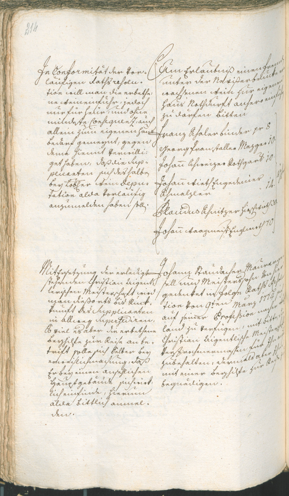 Stadtarchiv Bozen - BOhisto Ratsprotokoll 1774/77 