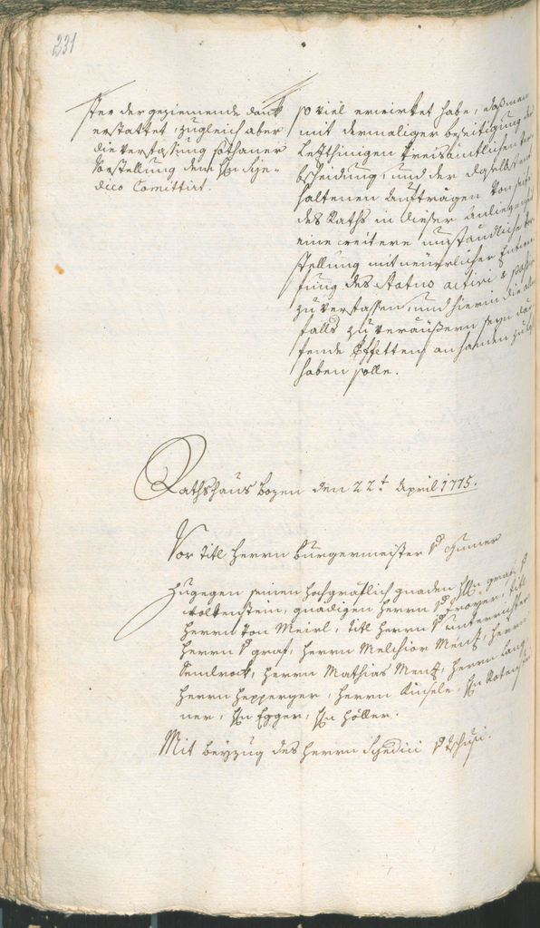 Archivio Storico della Città di Bolzano - BOhisto protocollo consiliare 1774/77 