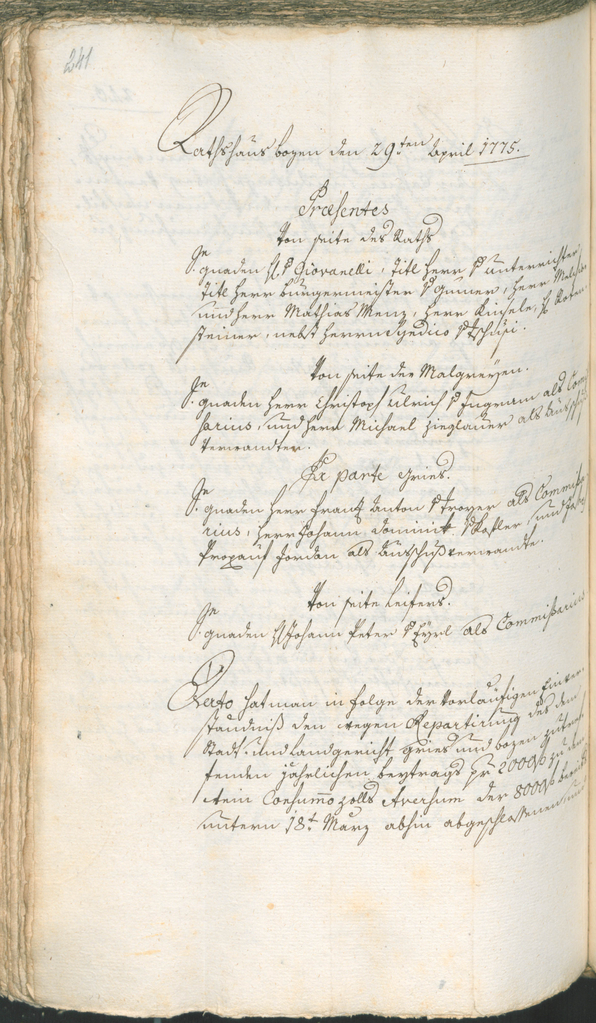 Civic Archives of Bozen-Bolzano - BOhisto Ratsprotokoll 1774/77 