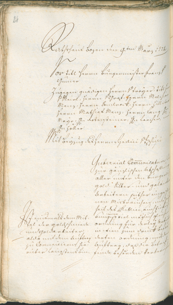 Civic Archives of Bozen-Bolzano - BOhisto Ratsprotokoll 1774/77 