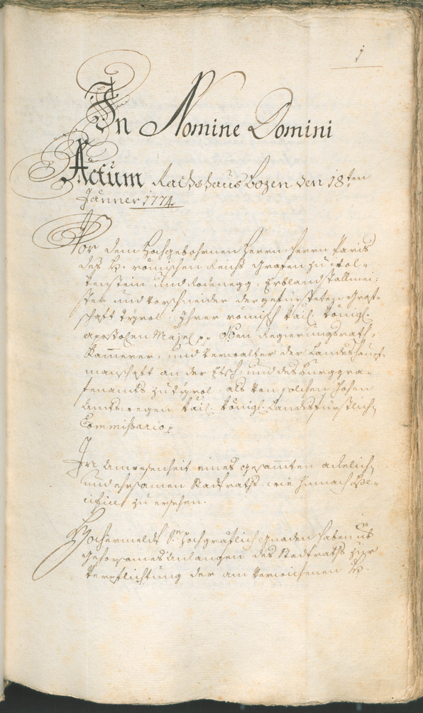 Civic Archives of Bozen-Bolzano - BOhisto Ratsprotokoll 1774/77 