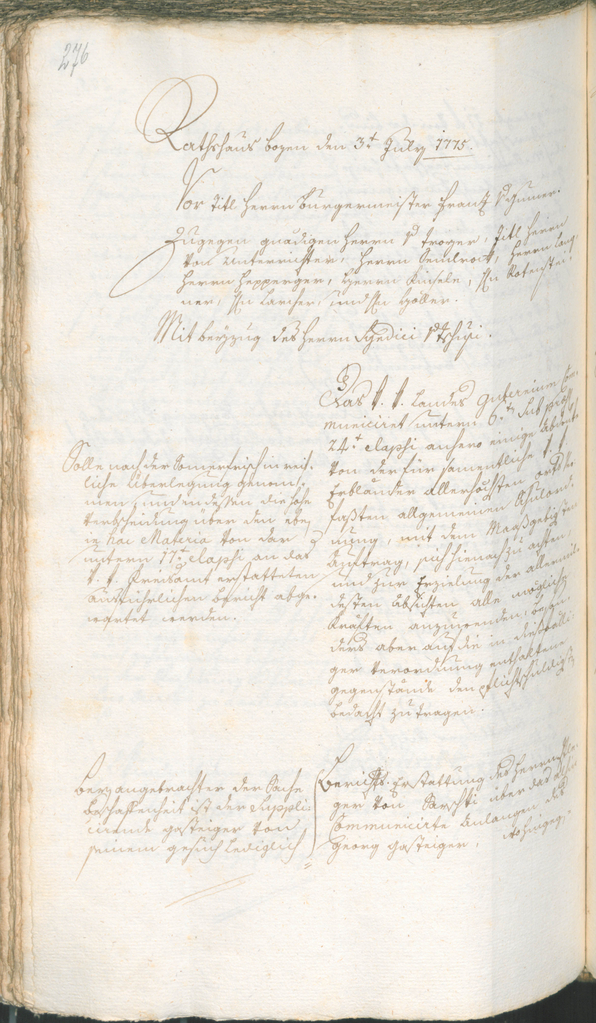 Civic Archives of Bozen-Bolzano - BOhisto Ratsprotokoll 1774/77 