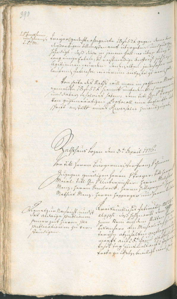 Civic Archives of Bozen-Bolzano - BOhisto Ratsprotokoll 1774/77 