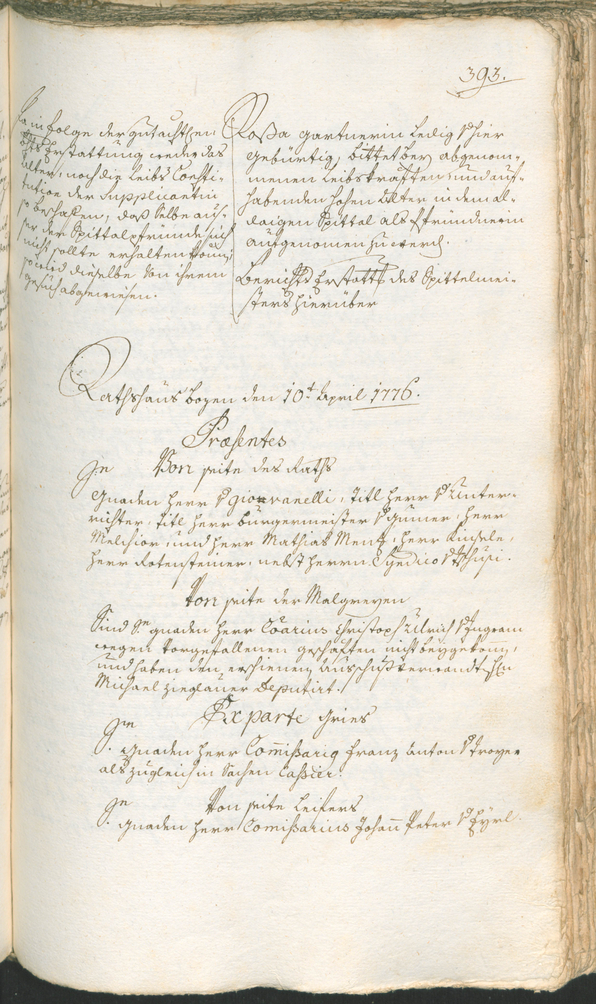 Civic Archives of Bozen-Bolzano - BOhisto Ratsprotokoll 1774/77 