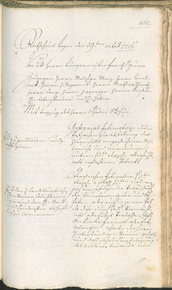 Stadtarchiv Bozen - BOhisto Ratsprotokoll 1774/77 