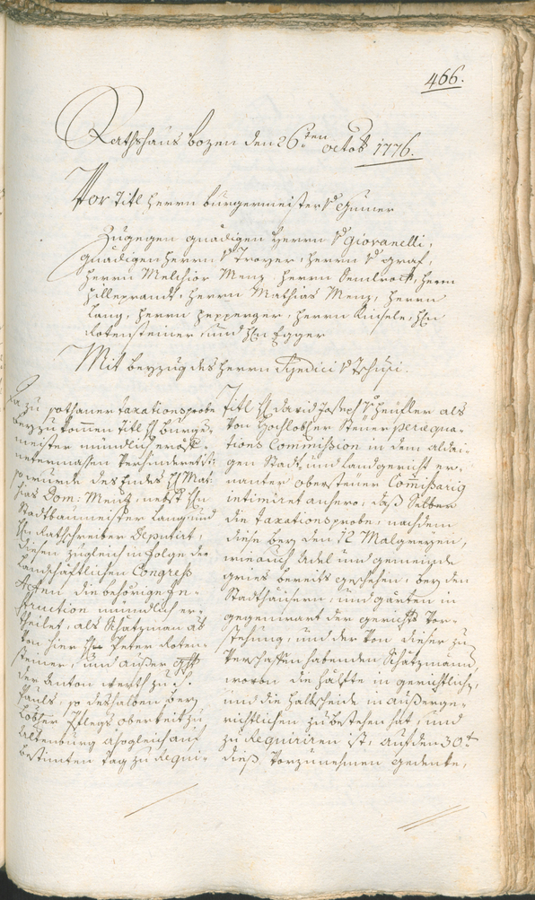 Civic Archives of Bozen-Bolzano - BOhisto Ratsprotokoll 1774/77 