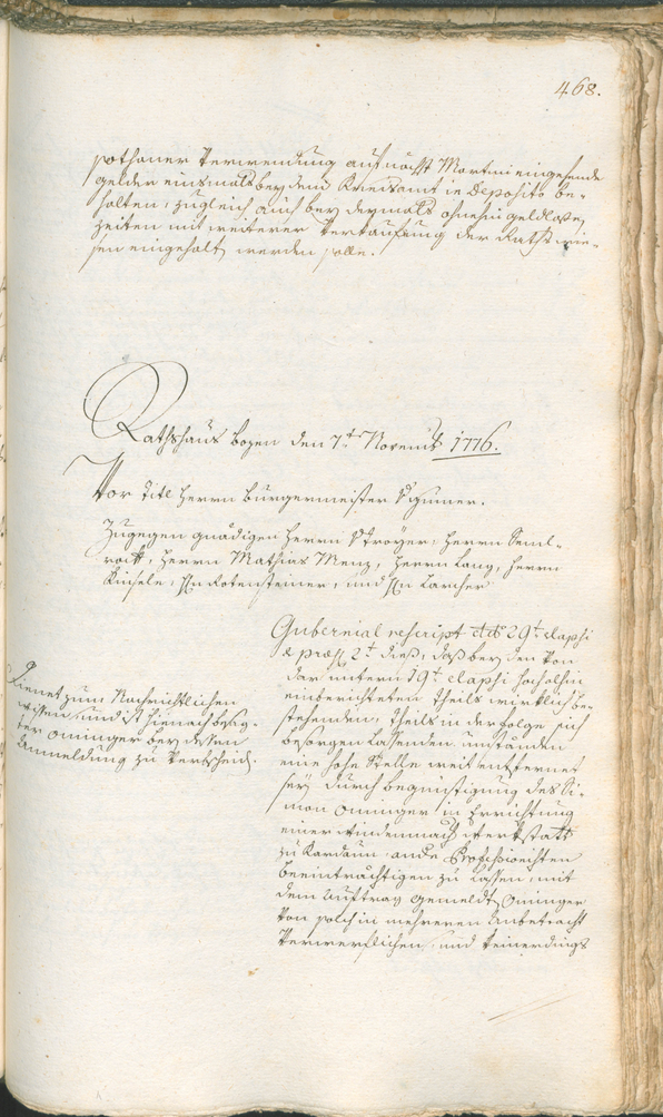 Civic Archives of Bozen-Bolzano - BOhisto Ratsprotokoll 1774/77 