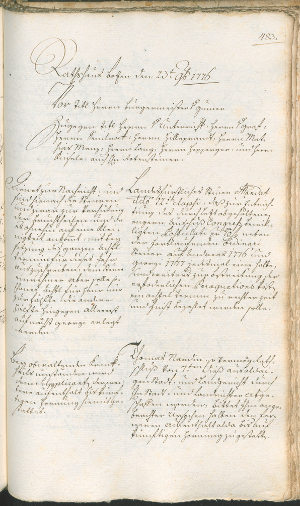 Archivio Storico della Città di Bolzano - BOhisto protocollo consiliare 1774/77 