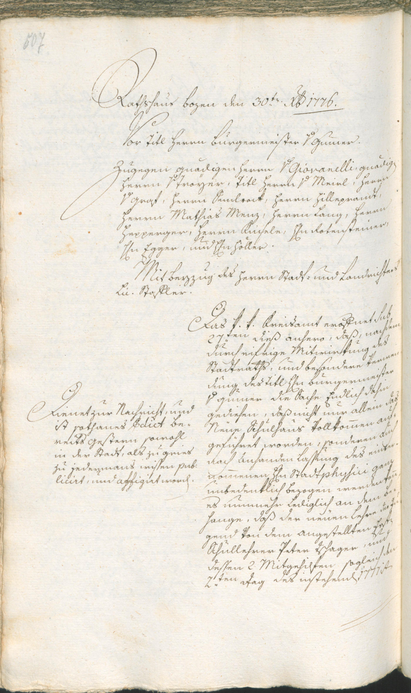 Stadtarchiv Bozen - BOhisto Ratsprotokoll 1774/77 