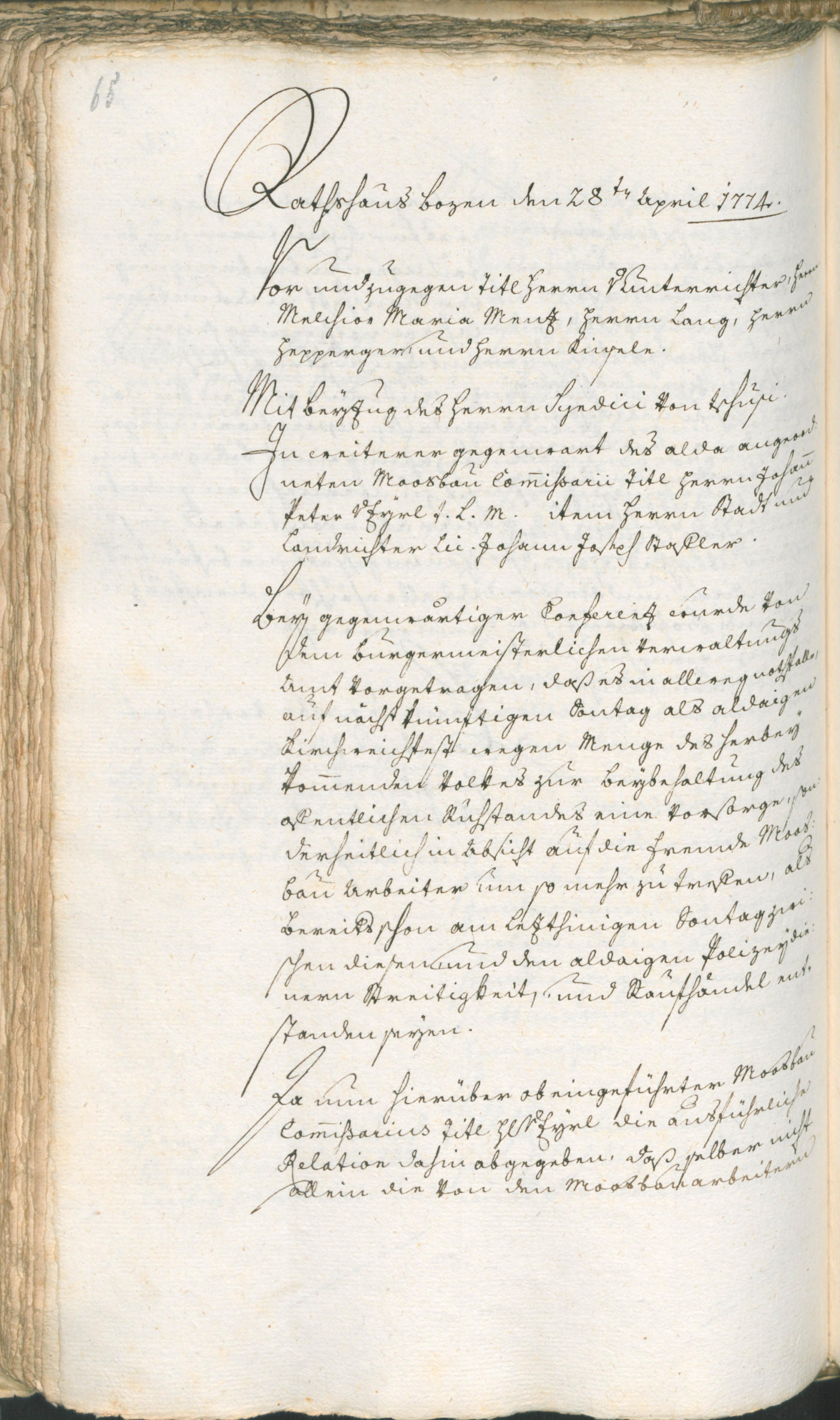 Civic Archives of Bozen-Bolzano - BOhisto Ratsprotokoll 1774/77 