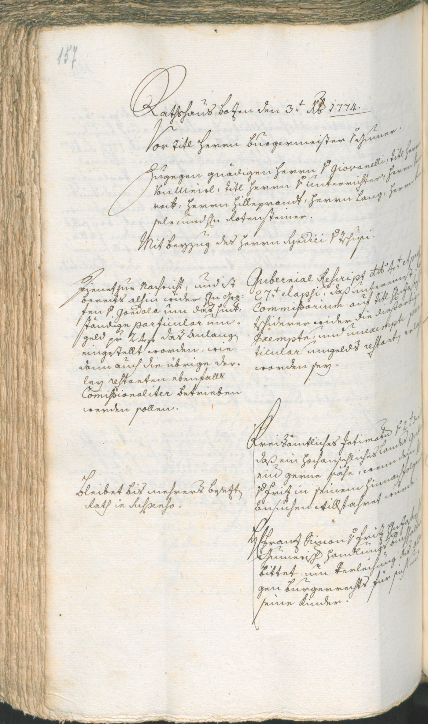 Civic Archives of Bozen-Bolzano - BOhisto Ratsprotokoll 1774/77 