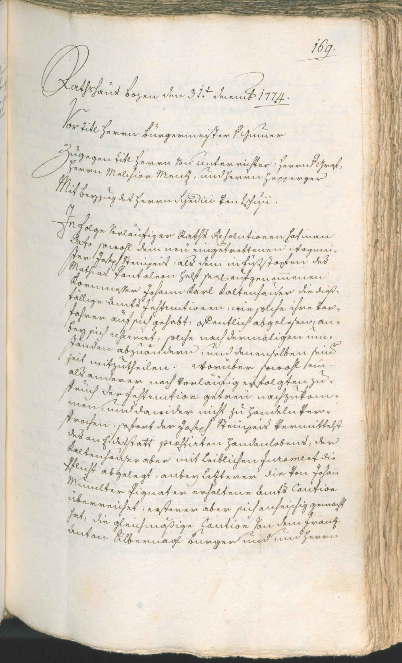 Civic Archives of Bozen-Bolzano - BOhisto Ratsprotokoll 1774/77 