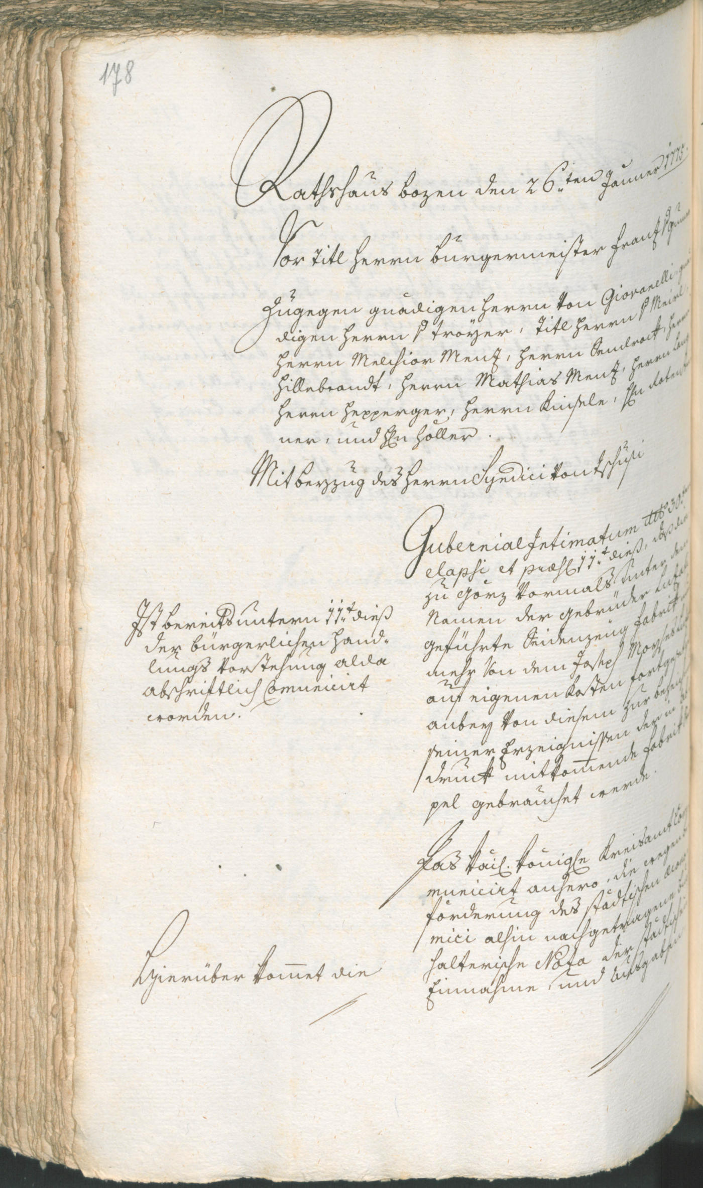 Archivio Storico della Città di Bolzano - BOhisto protocollo consiliare 1774/77 