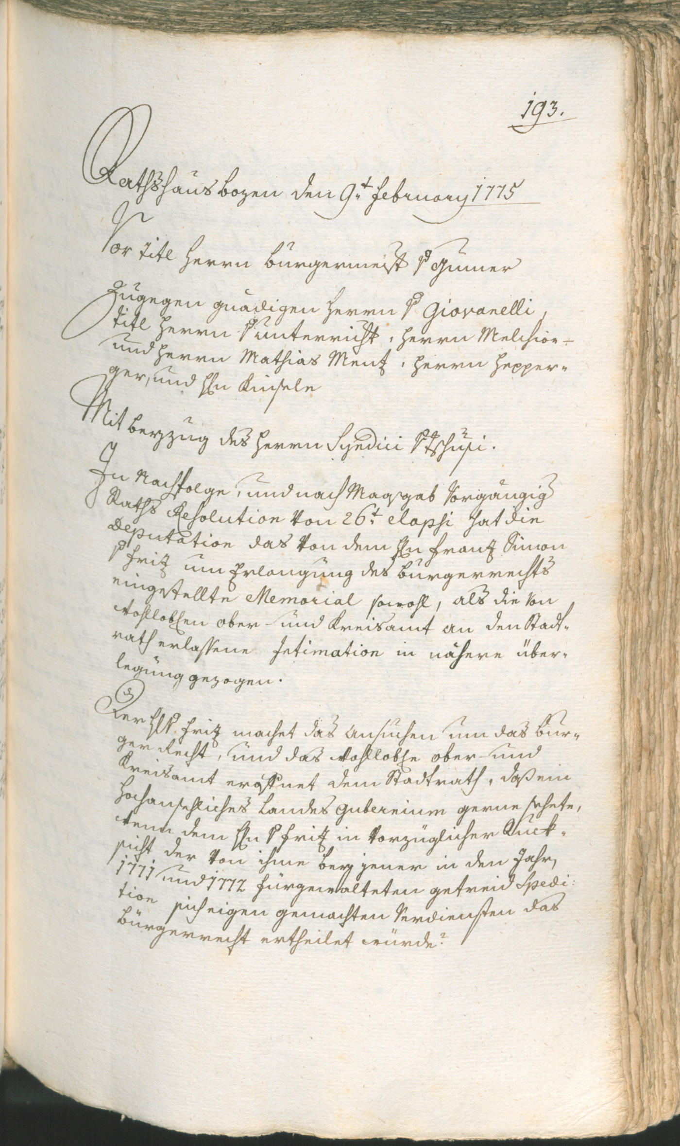 Civic Archives of Bozen-Bolzano - BOhisto Ratsprotokoll 1774/77 